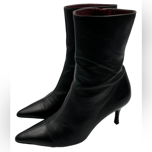 GUCCI Leather Ankle Boot Black 6 - Picture 5 of 17